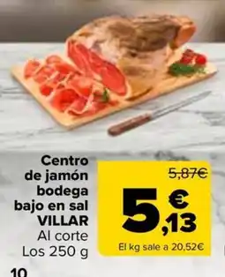 Carrefour Villar centro de jamón bodega bajo en sal oferta