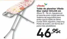 Hiper FROIZ vileda tabla de planchar vileda star metal oferta