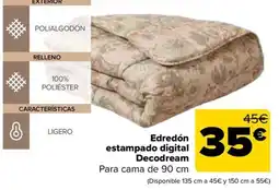 Carrefour Decodream edredón estampado digital oferta