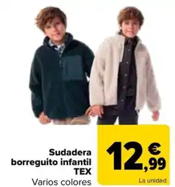 Carrefour TEX sudadera borreguito infantil oferta