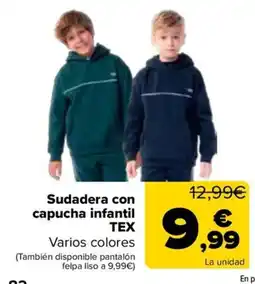 Carrefour TEX sudadera con capucha infantil oferta