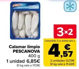 Carrefour Pescanova calamar limpio oferta