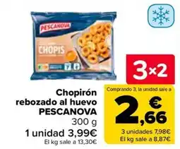 Carrefour Pescanova chopirón rebozado al huevo oferta