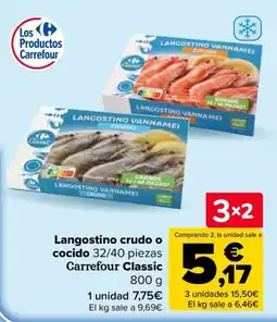 Carrefour Carrefour Classic langostino crudo o cocido oferta