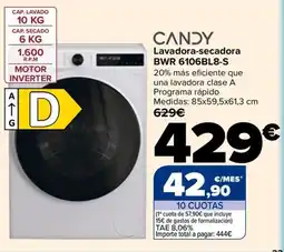 Carrefour Candy lavadora-secadora bwr 6106bl8-s oferta