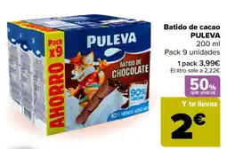 Carrefour Puleva batido de cacao chocolate oferta