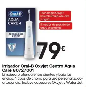 Oral-B Irrigador Oxyjet Centro Aqua Care 80727001