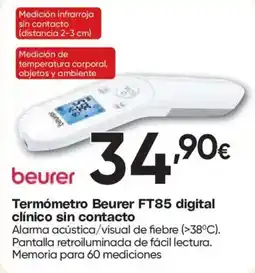 Hiper FROIZ beurer termómetro digital clínico sin contacto ft85 oferta