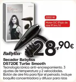 Hiper FROIZ BabyLiss secador babyLiss d572de turbo smooth oferta
