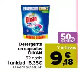 Carrefour Dixan detergente en cápsulas oferta
