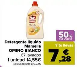 Carrefour Omino Blanco detergente líquido Marsella oferta