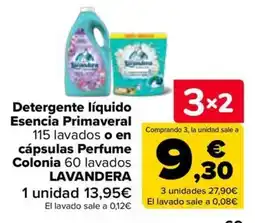 Carrefour Lavandera Detergente líquido Esencia Primaveral oferta