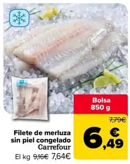Carrefour Carrefour filete de merluza sin piel congelado oferta