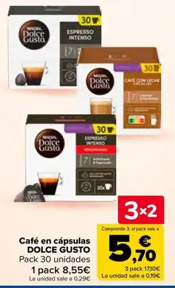 Carrefour Café en cápsulas DOLCE GUSTO oferta