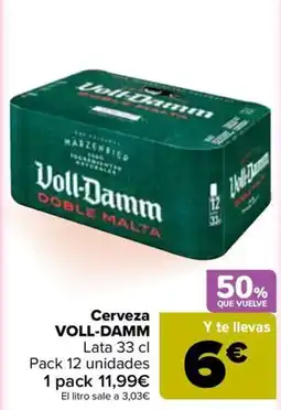 Carrefour Cerveza Voll-damm oferta
