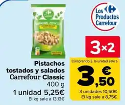 Carrefour Carrefour Classic pistachos tostados y salados oferta