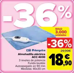 Carrefour Orbegozo Almohadilla eléctrica ACC 4030 oferta