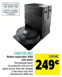 Carrefour cecotec robot aspirador x50 con base oferta