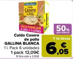 Carrefour Gallina Blanca caldo casero de pollo oferta