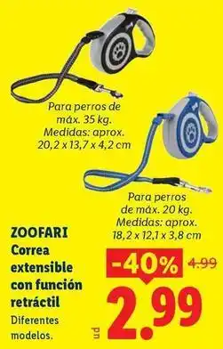 Ocine Zoofari - correa extensible con funcion retráctil oferta