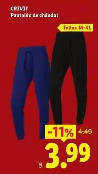 Ocine Crivit - pantalón de chándal oferta