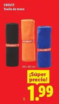 Ocine Crivit - toalla de mano oferta