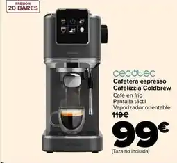 Carrefour Cecotec - cafetera espresso cafelizzia coldbrew oferta