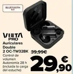 Carrefour Vieta - auriculares double 2 oc-tw32bk oferta
