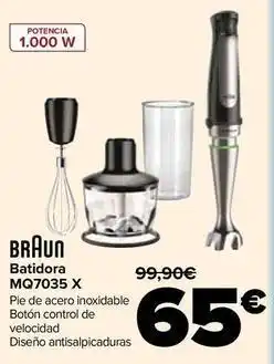 Carrefour Braun - batidora mq7035 x oferta