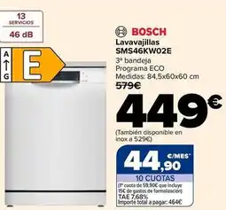 Carrefour Bosch - lavavajillas sms46kw02e oferta