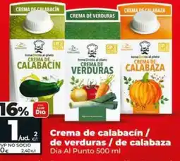 Dia Dia al punto - crema de calabacin/de verduras/de calabaza oferta