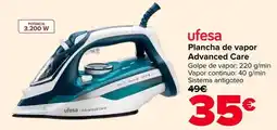 Carrefour Ufesa - plancha de vapor advanced care oferta
