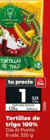 Dia Dia al punto - tortillas de trigo 100% oferta