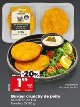 Dia Seleccion de dia - burger crunchy de pollo oferta
