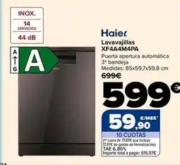 Carrefour Haier - lavavajillas xf4a4m4pa oferta