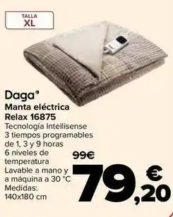 Carrefour Daga - manta electrica relax 16875 oferta