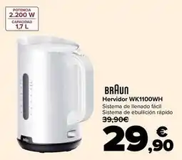 Carrefour Braun - hervidor wk1100wh oferta