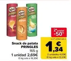 Carrefour Express Pringles - snack de patata oferta