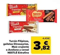 Carrefour Express Nestlé - turrón filipinos, galletas dinosaurios, maiz crujiente o avellana y cereal oferta