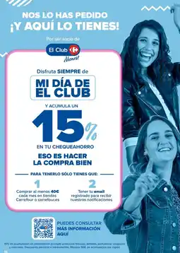 Carrefour El Club Mi Día de El Club oferta
