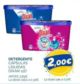 Cash Ecofamilia Dixan detergentes capsulas liquidas 12d oferta