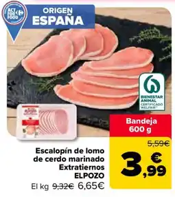 Carrefour Market Elpozo escalopín de lomo de cerdo marinado extratiernos oferta