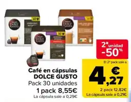 Carrefour Market Café en cápsulas DOLCE GUSTO oferta