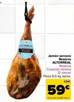 Carrefour Market Altoreal jamón serrano reserva oferta