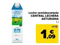 Carrefour Market Central Lechera Asturiana leche semidesnatada oferta