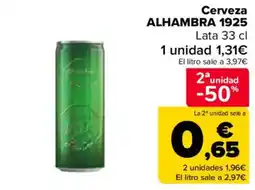 Carrefour Market Cerveza Alhambra 1925 oferta