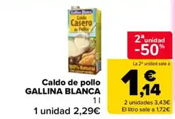 Carrefour Market Gallina Blanca caldo de pollo oferta