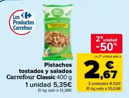 Carrefour Market Carrefour Classic pistachos tostados y salados oferta