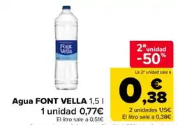Carrefour Market Agua FONT VELLA oferta