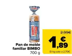 Carrefour Market Pan de molde familiar BIMBO oferta